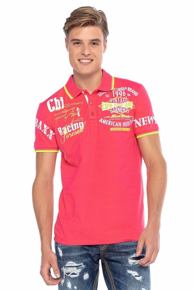CT603 Baskılı Slim Erkek Polo Yaka Tişört