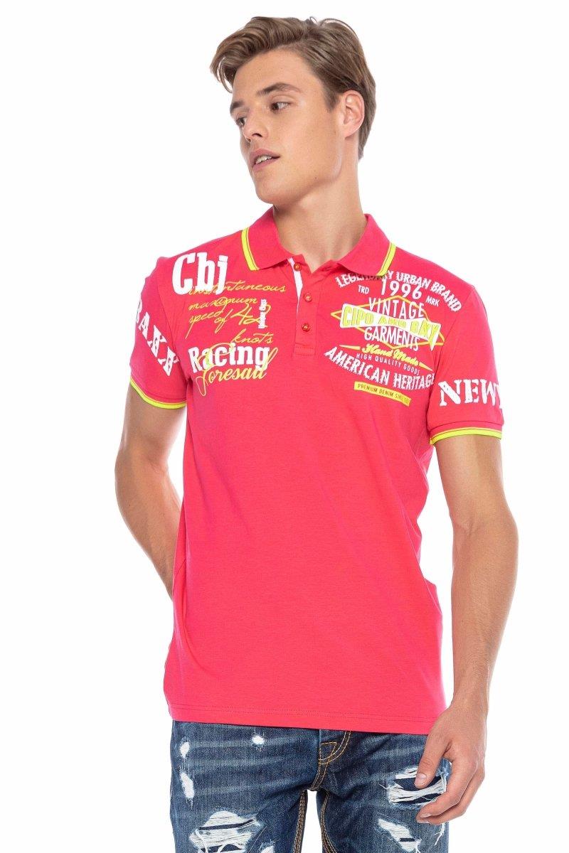 CT603 Baskılı Slim Erkek Polo Yaka Tişört