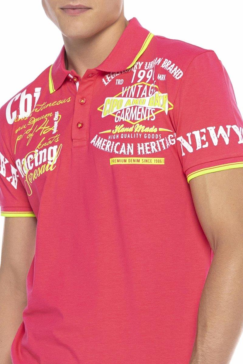 CT603 Baskılı Slim Erkek Polo Yaka Tişört