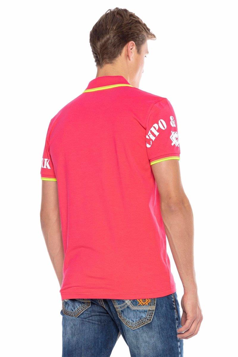 CT603 Baskılı Slim Erkek Polo Yaka Tişört