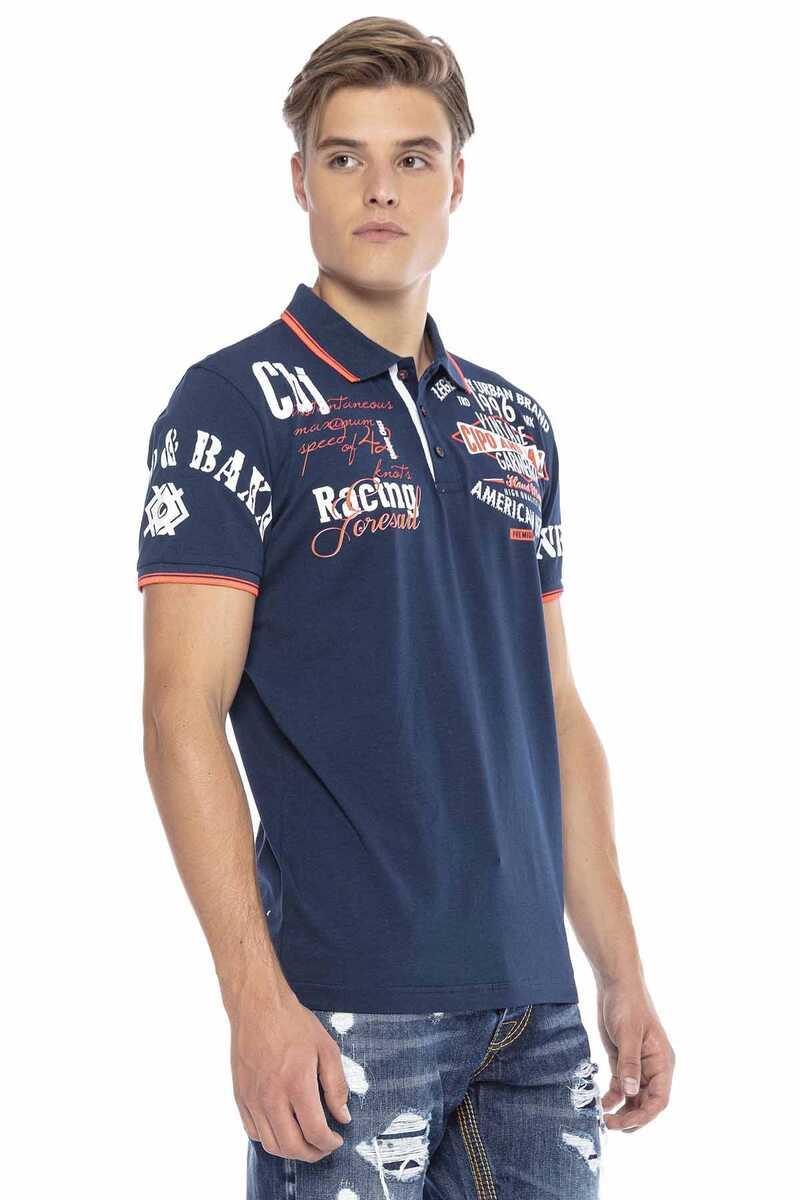 CT603 Baskılı Slim Erkek Polo Yaka Tişört