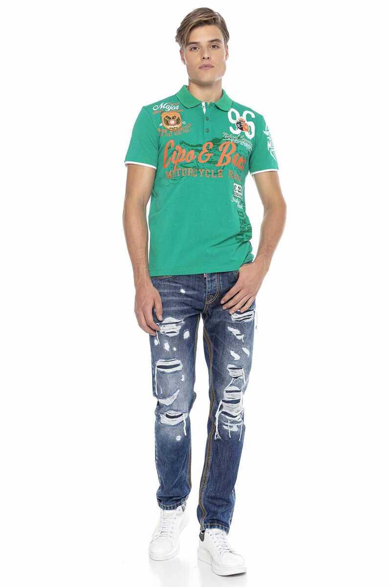 CT604 Armalı Slim Erkek Polo Yaka Tişört