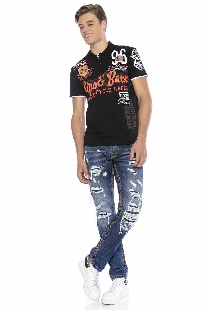 CT604 Armalı Slim Erkek Polo Yaka Tişört