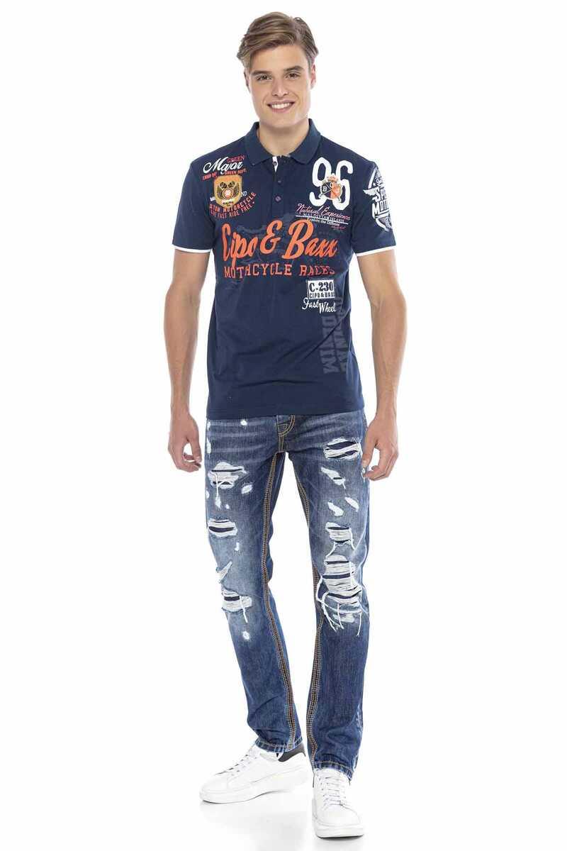 CT604 Armalı Slim Erkek Polo Yaka Tişört