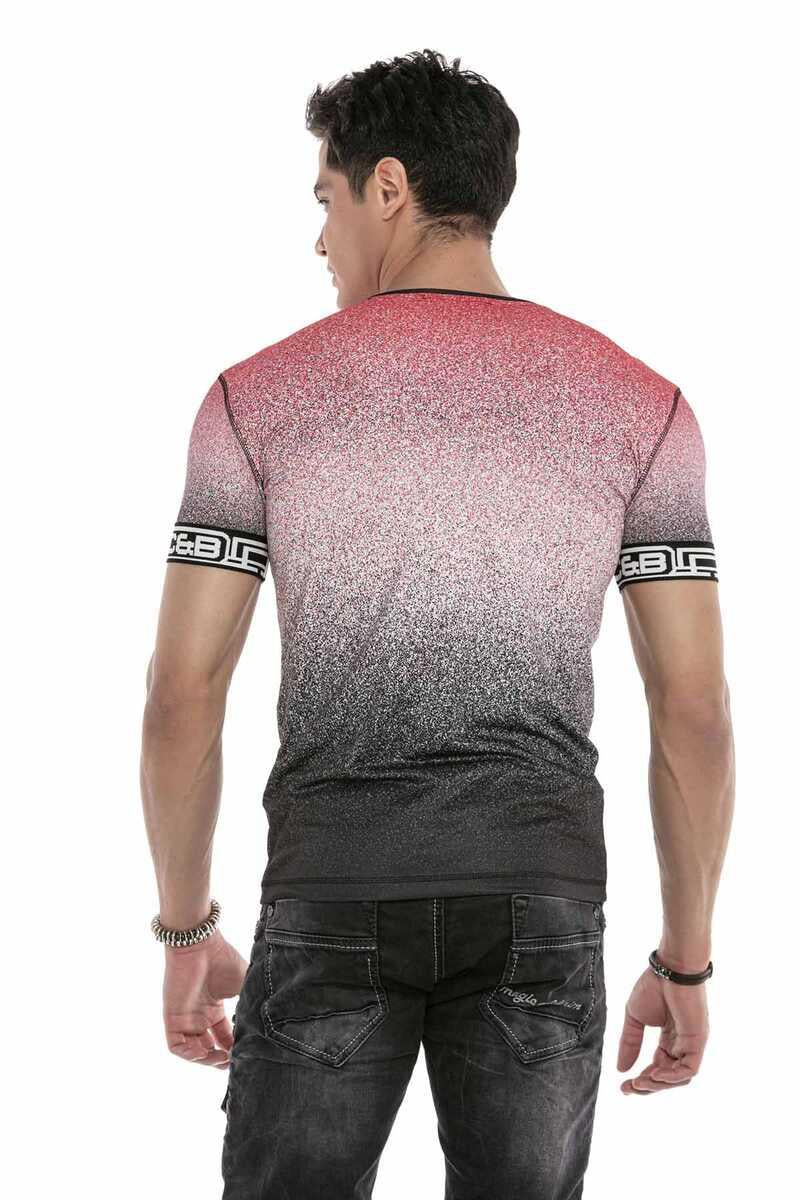 CT625 Kolları Lastikli Desenli Tişört