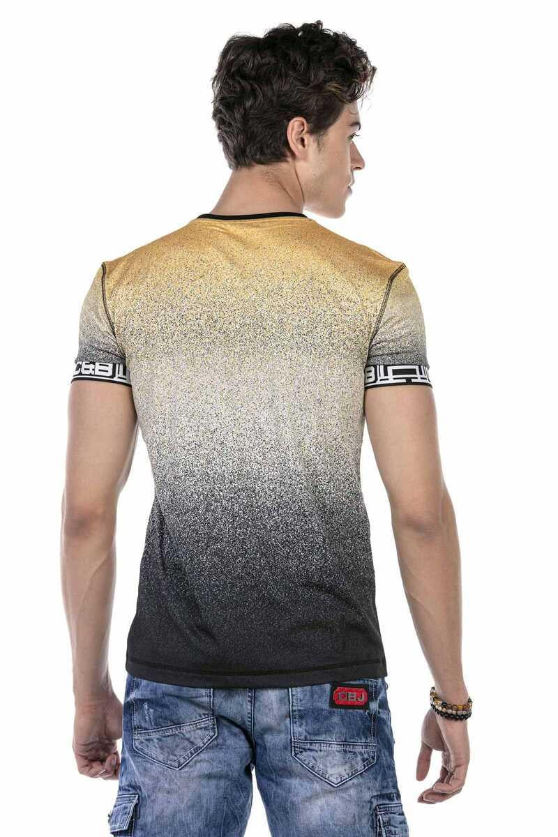 CT625 Kolları Lastikli Desenli Tişört