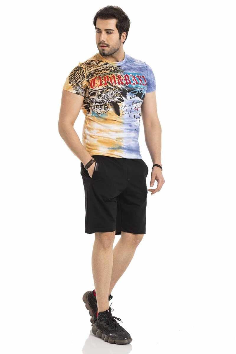 CT684 Kartal Desenli Kuru Kafa Renkli Tişört