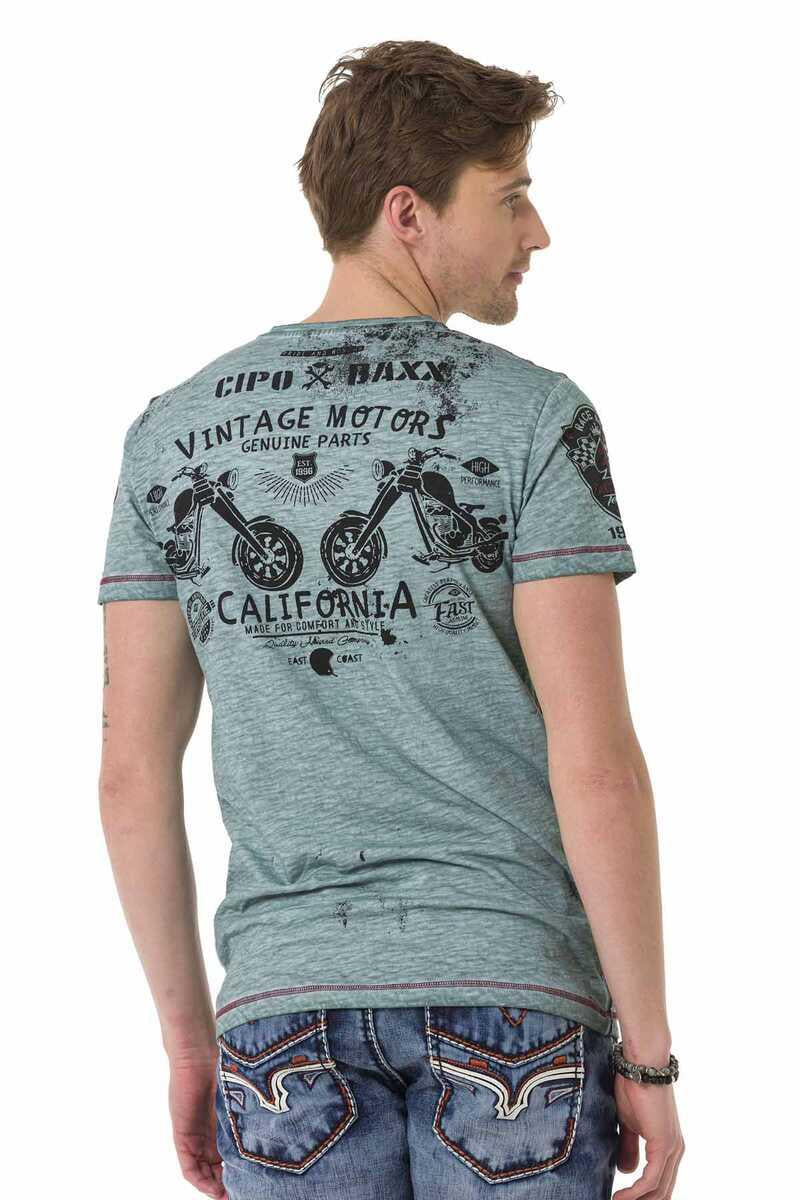 CT703 Ön ve Arkada Baskılı Tişört