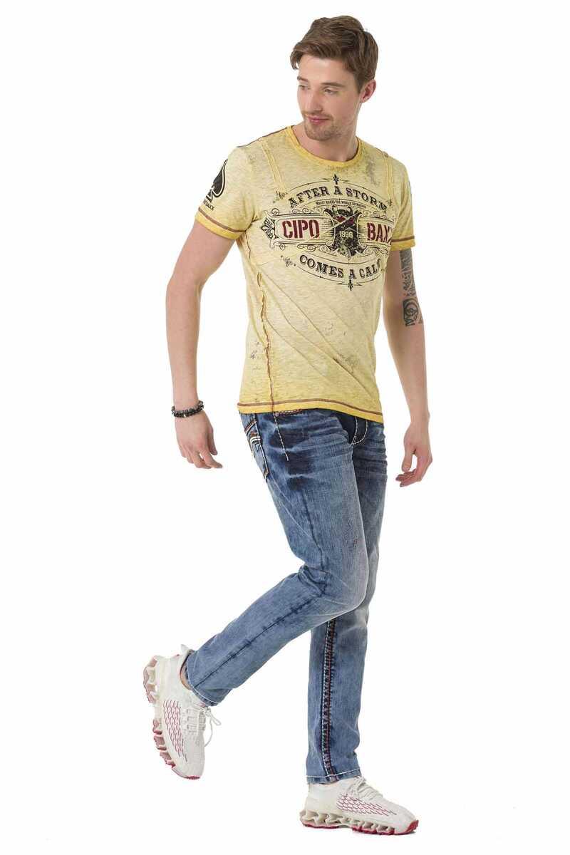 CT703 Ön ve Arkada Baskılı Tişört