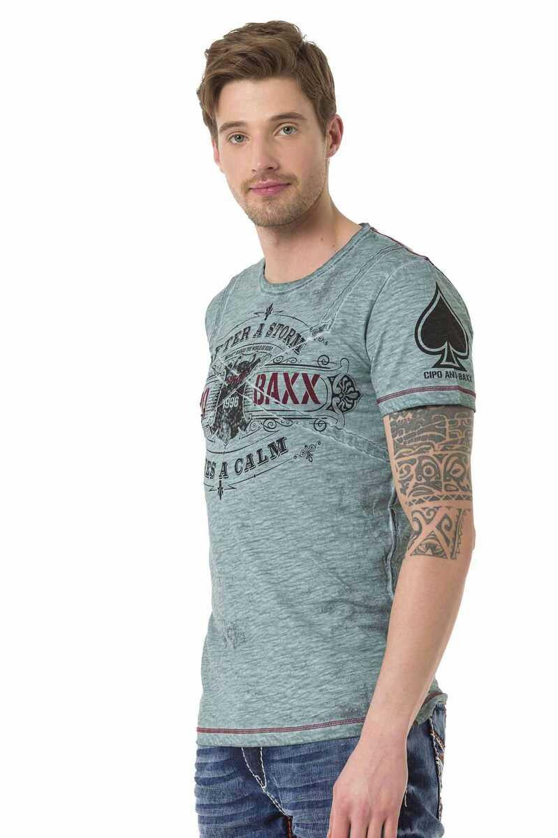 CT703 Ön ve Arkada Baskılı Tişört