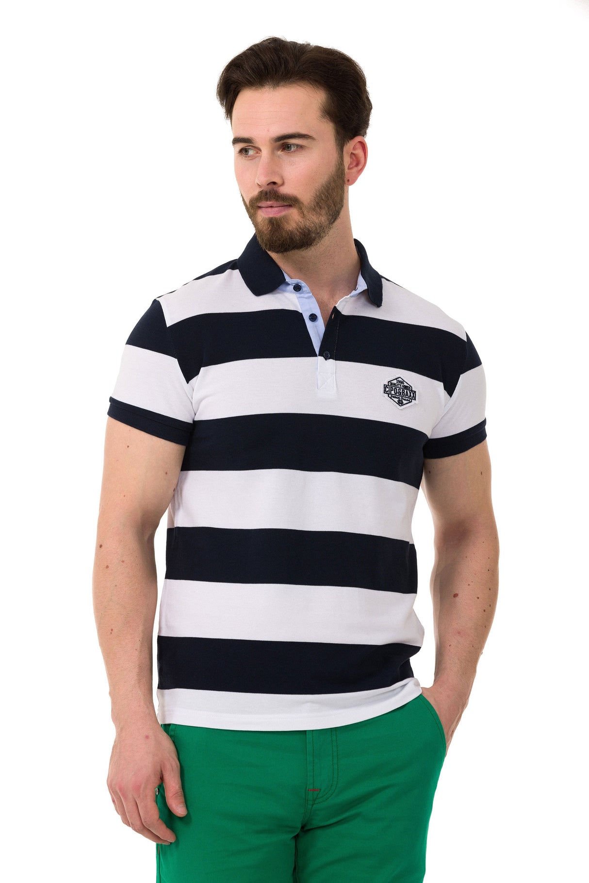 CT741–Men’s Smart-Fit Polo Collar T-Shirt
