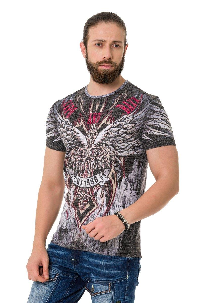 CT746 Kartal Kanatı Baskılı Tişört