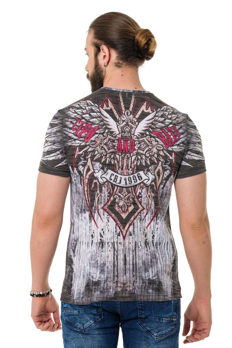 CT746 Kartal Kanatı Baskılı Tişört