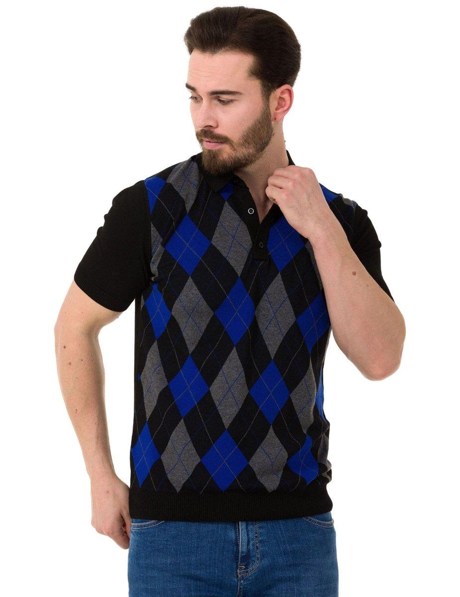 CT753 Diamond-Knit Luxury Polo Shirt for Modern Gents