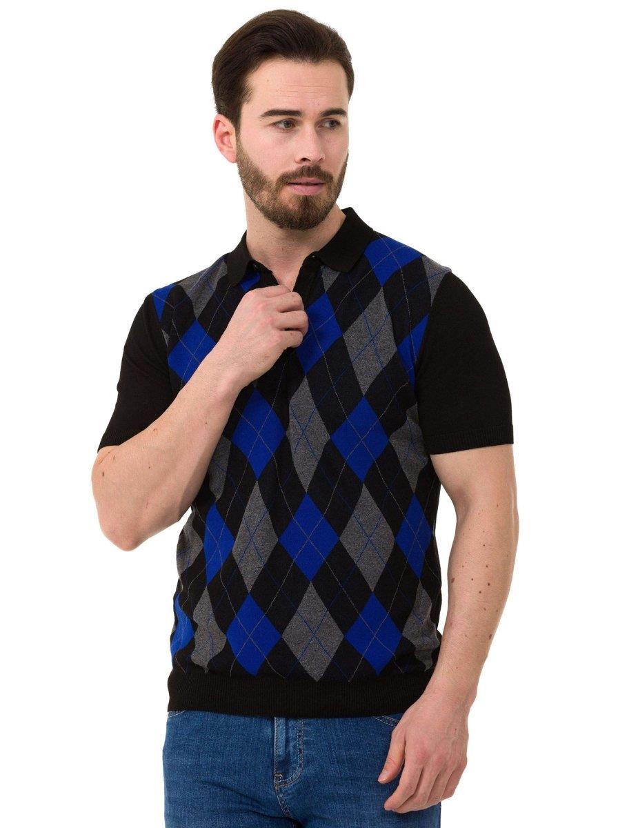CT753 Diamond-Knit Luxury Polo Shirt for Modern Gents