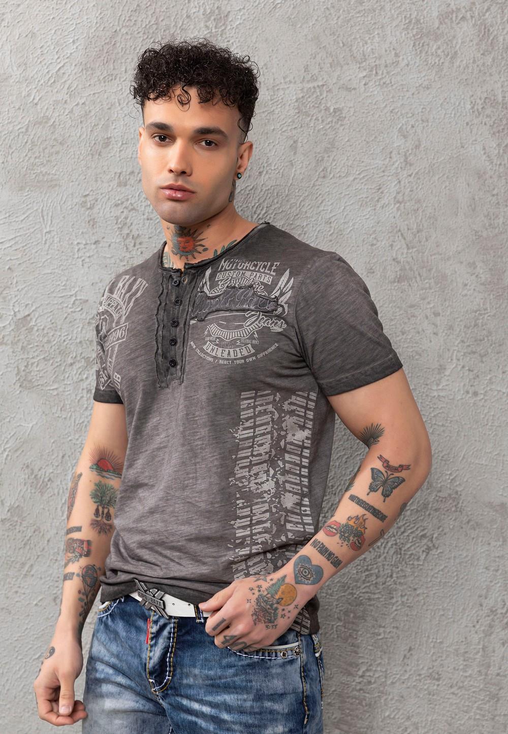 CT789 Men’s Biker Style Crew Neck T-Shirt – Ride the Rebel Line