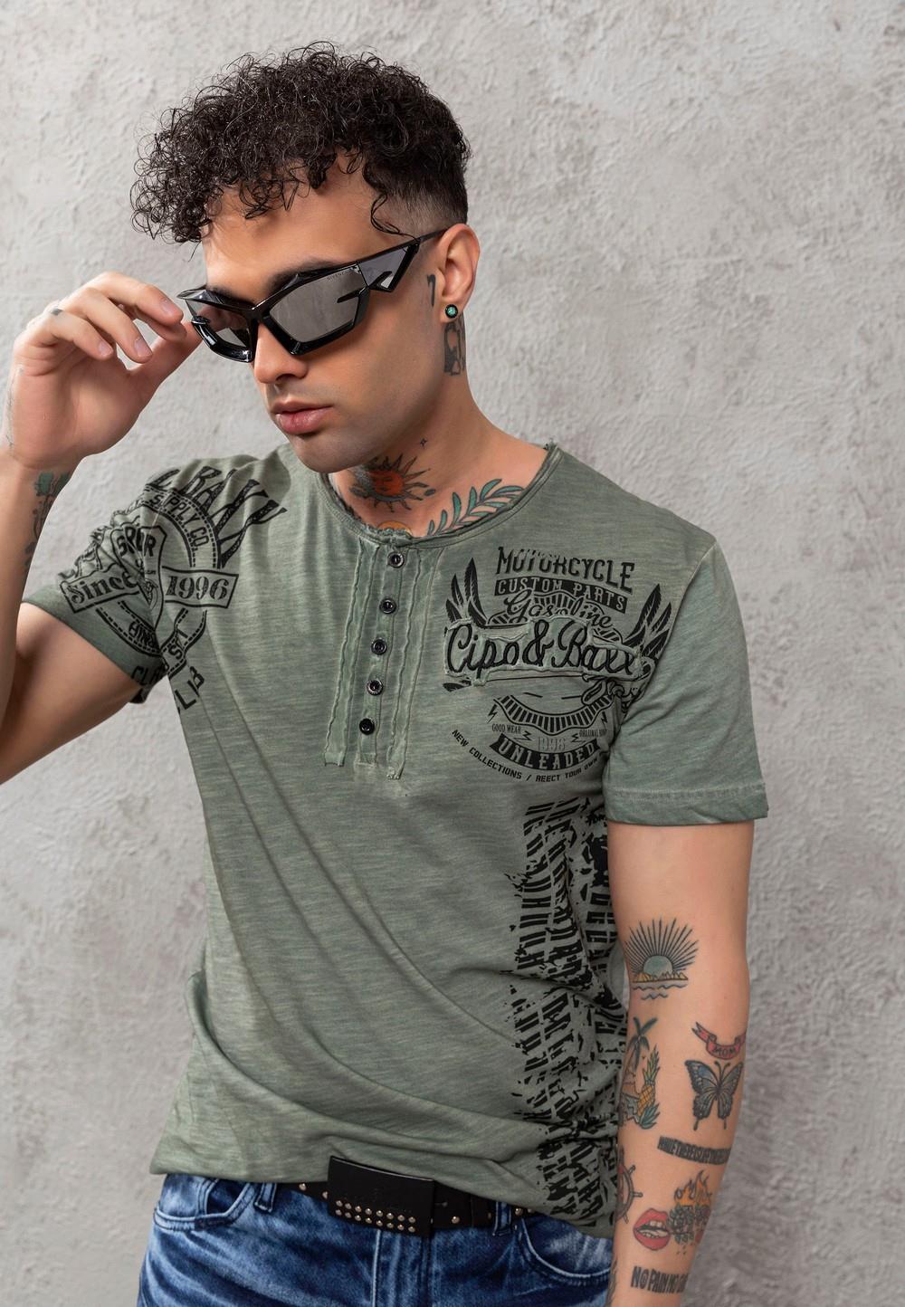 CT789 Men’s Biker Style Crew Neck T-Shirt – Ride the Rebel Line