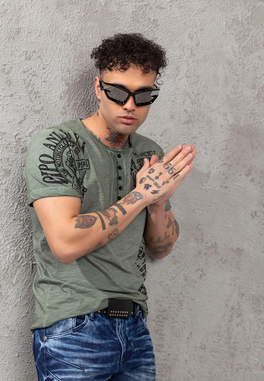 CT789 Men’s Biker Style Crew Neck T-Shirt – Ride the Rebel Line