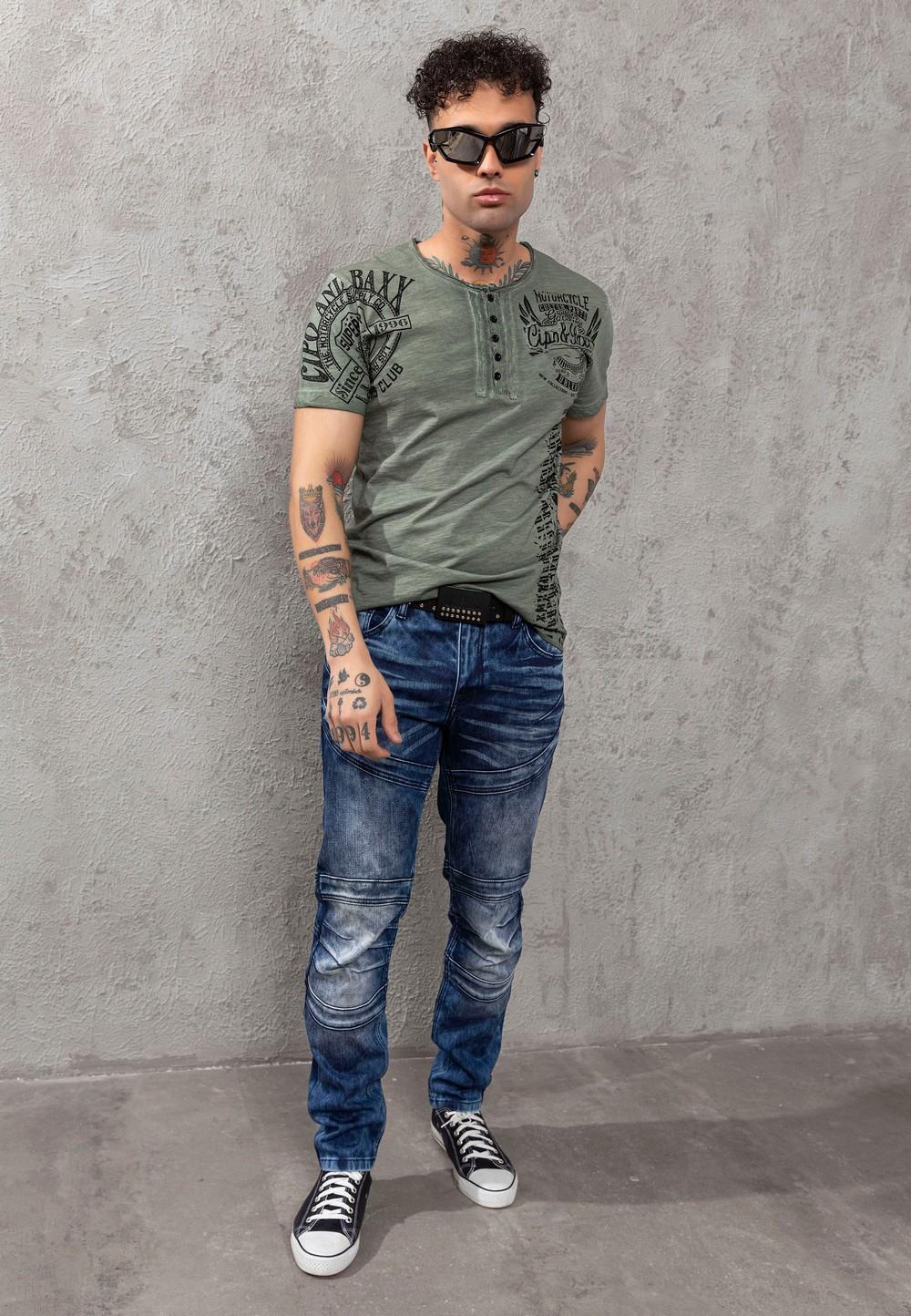 CT789 Men’s Biker Style Crew Neck T-Shirt – Ride the Rebel Line