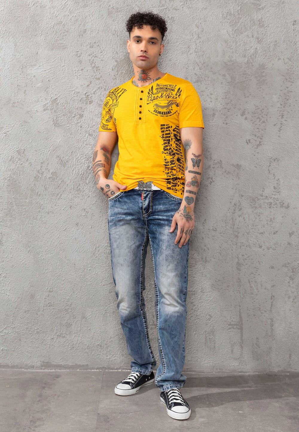 CT789 Men’s Biker Style Crew Neck T-Shirt – Ride the Rebel Line