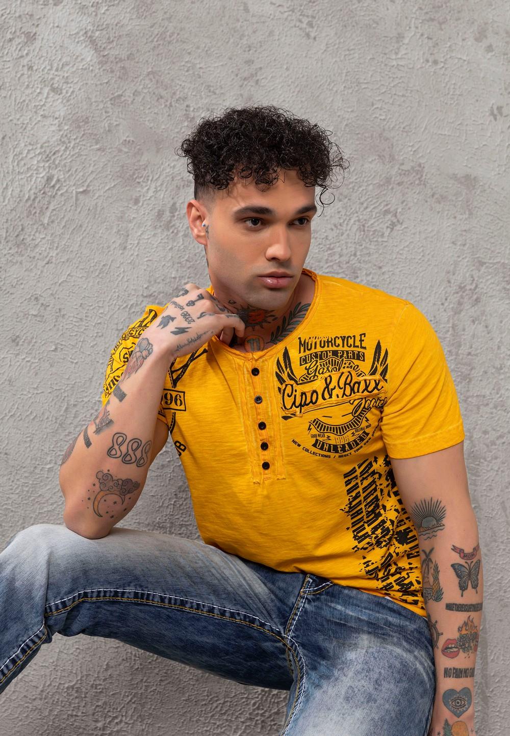 CT789 Men’s Biker Style Crew Neck T-Shirt – Ride the Rebel Line