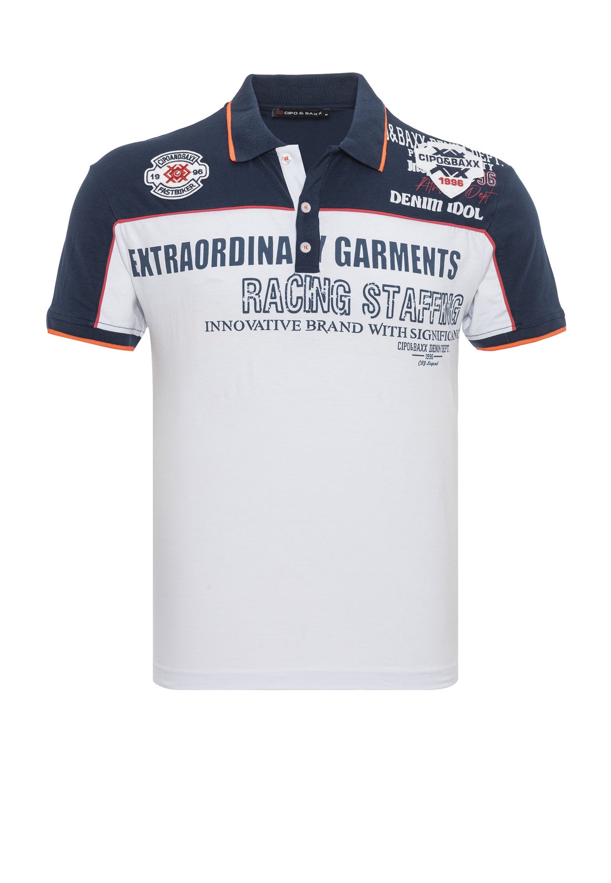 CT803 Erkek Polo Tişört - Regular Fit, Baskı ve Aplikeli