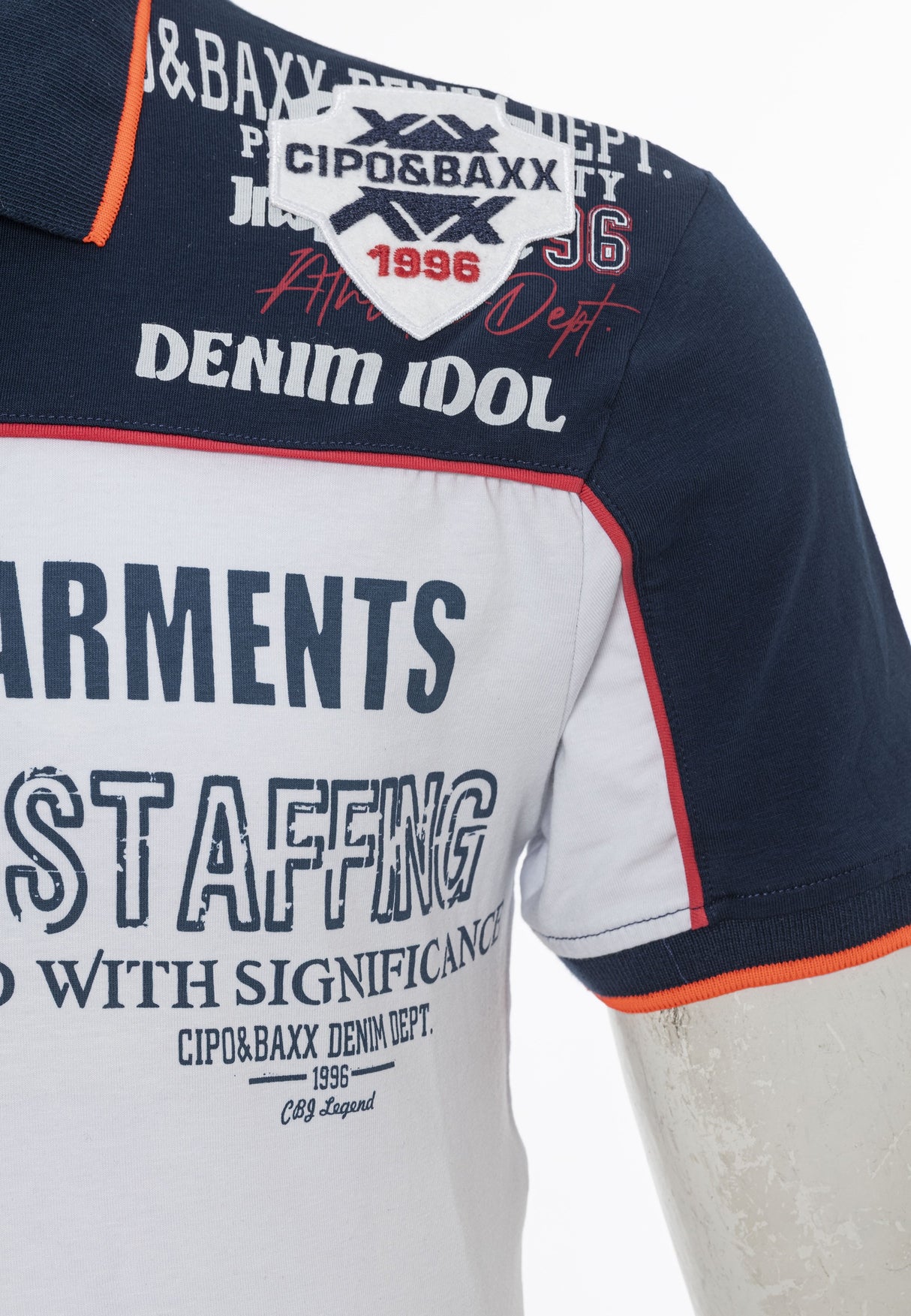 CT803 Erkek Polo Tişört - Regular Fit, Baskı ve Aplikeli