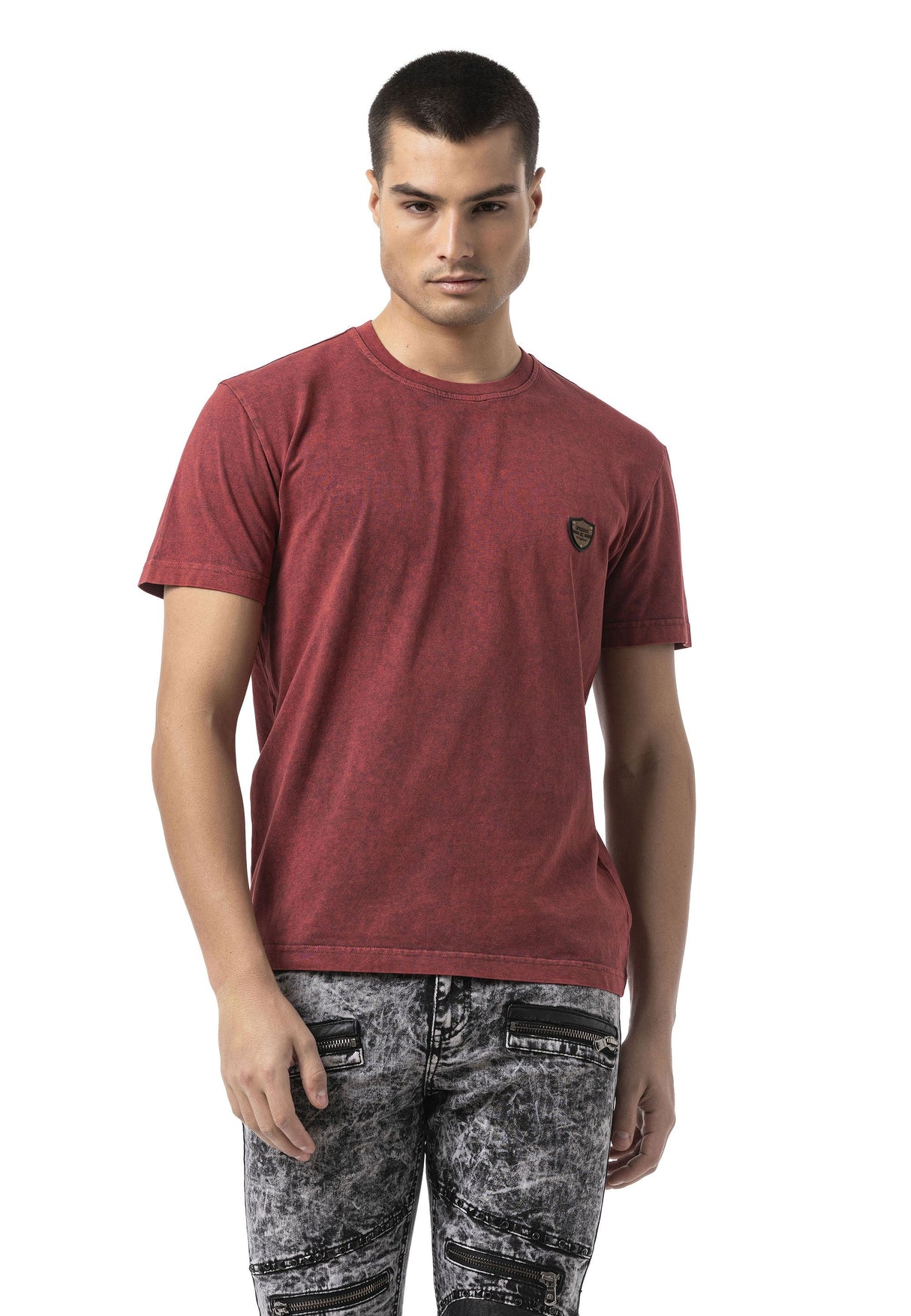 Erkek Regular Fit Bisiklet Yaka Kısa Kollu Basic Tişört CT808