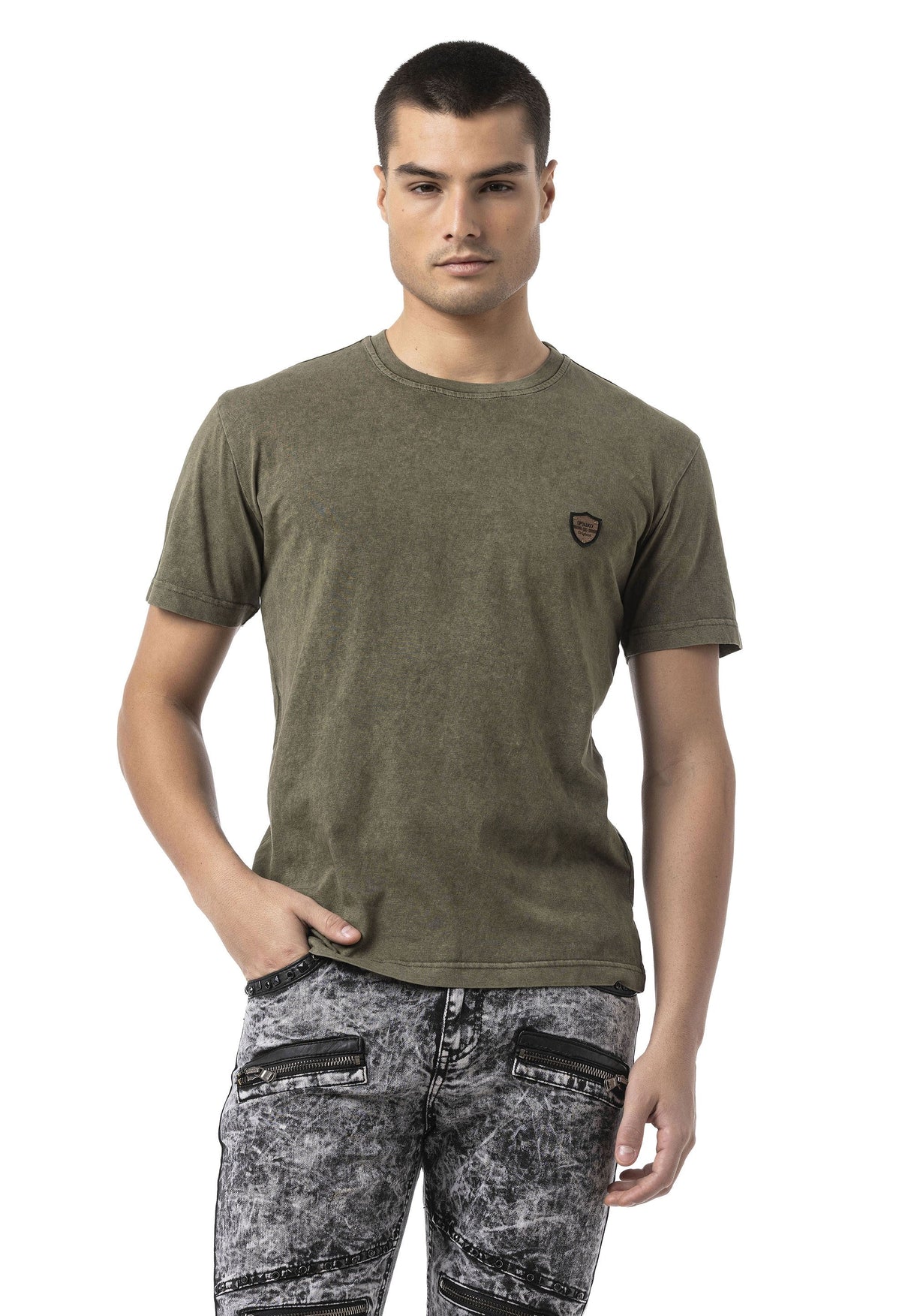 Erkek Regular Fit Bisiklet Yaka Kısa Kollu Basic Tişört CT808