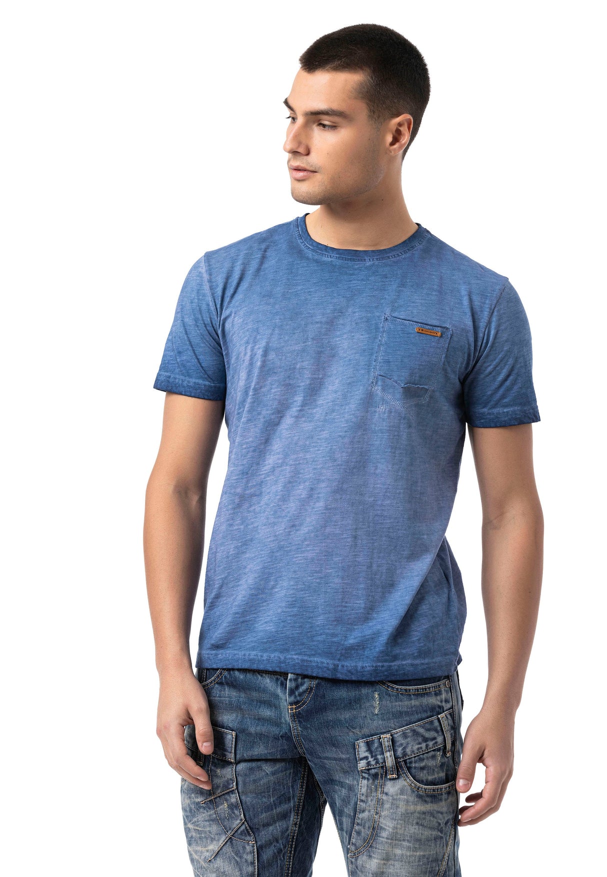Erkek Regular Fit Bisiklet Yaka Kısa Kollu Tişört CT810