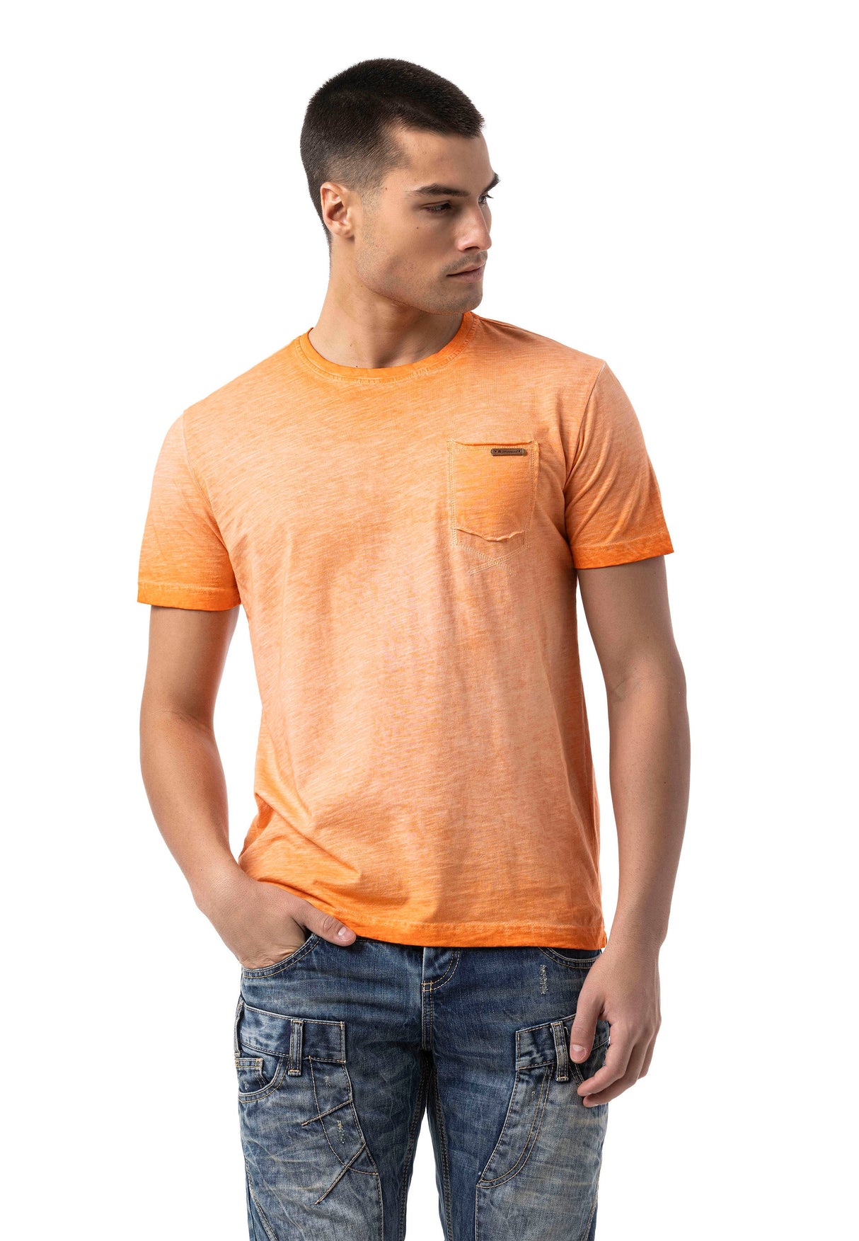Erkek Regular Fit Bisiklet Yaka Kısa Kollu Tişört CT810