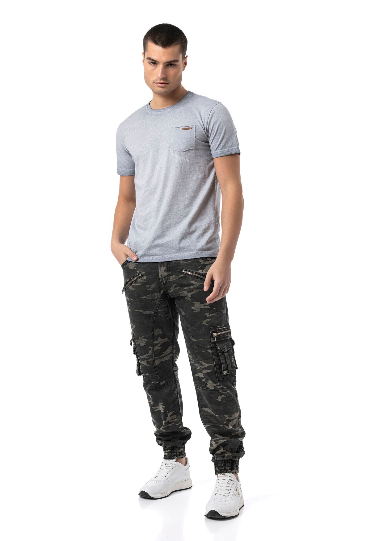 Erkek Regular Fit Bisiklet Yaka Kısa Kollu Tişört CT810