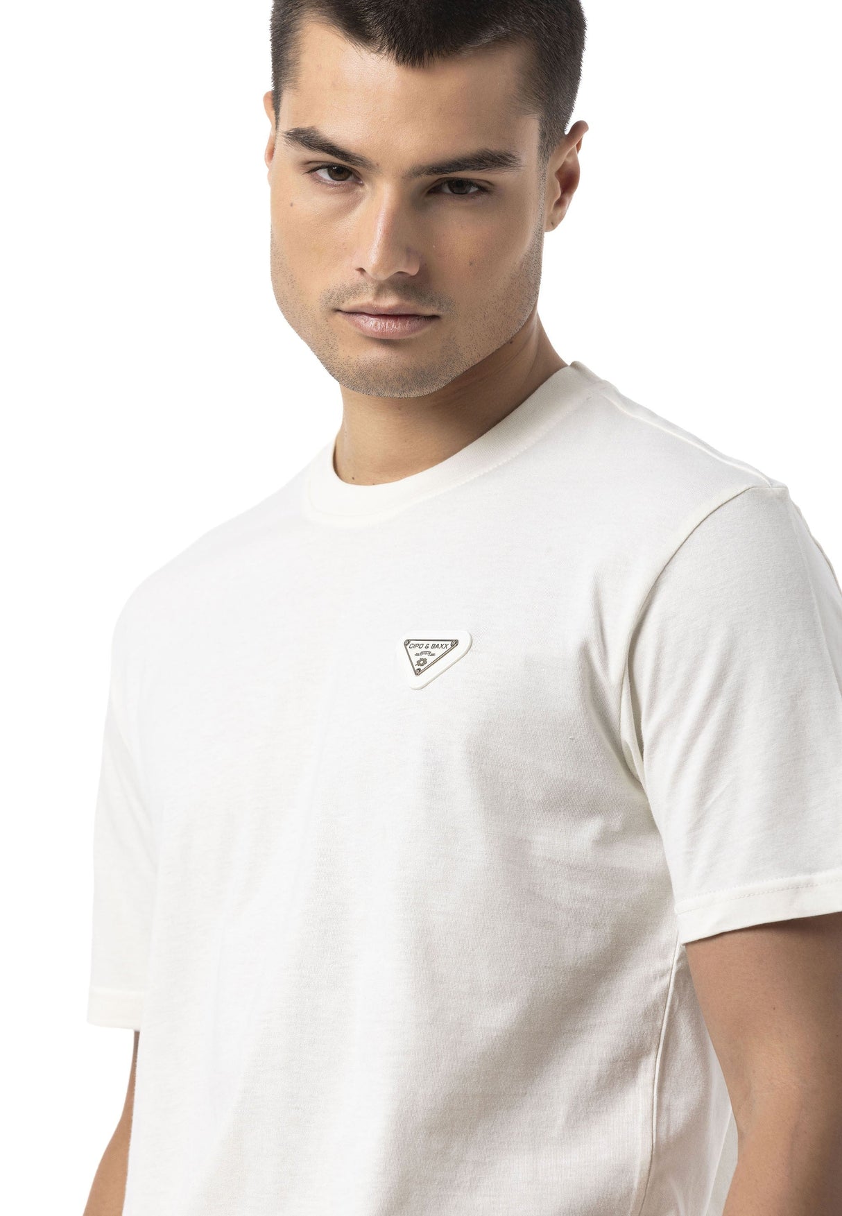 Erkek Basic Bisiklet Yaka Regular Fit Pamuklu Kısa Kollu Tişört CT823