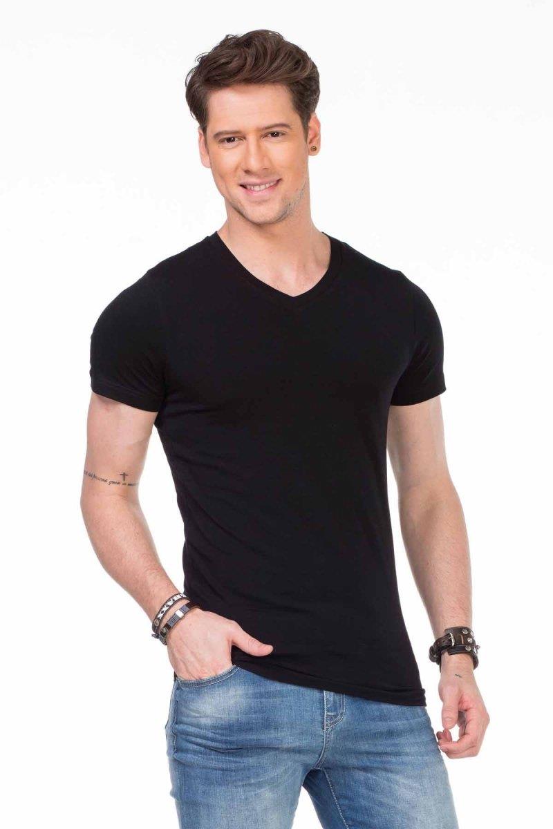 CU106 V Yaka Basic Slim Fit Erkek Tişört Atlet