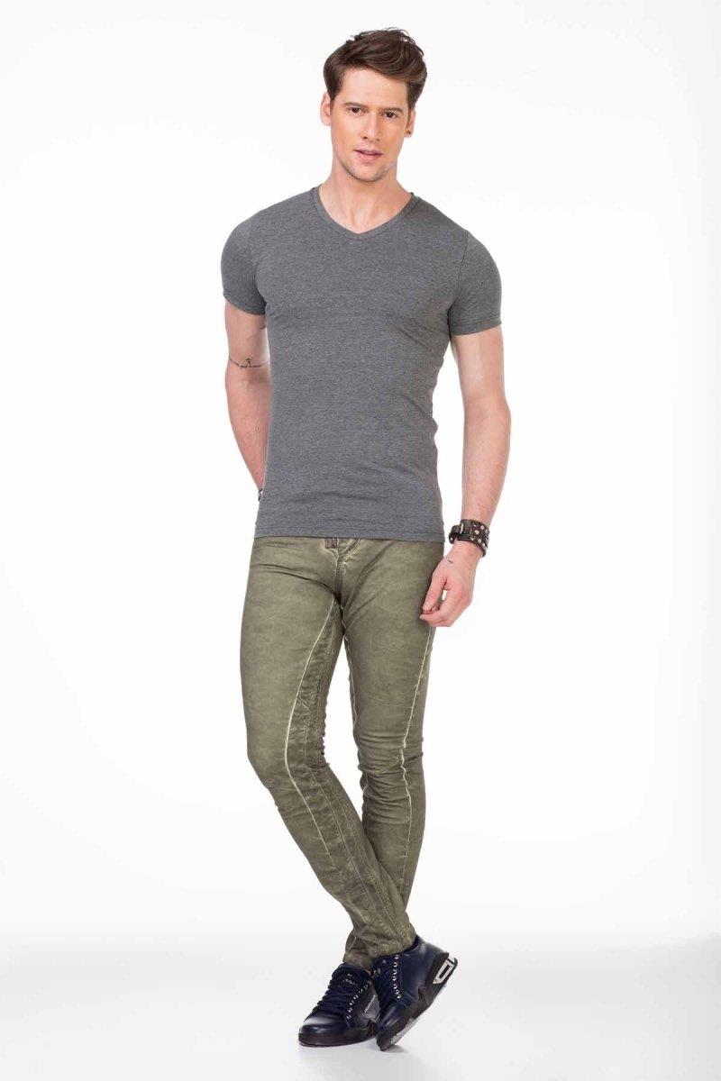 CU106 V Yaka Basic Slim Fit Erkek Tişört Atlet