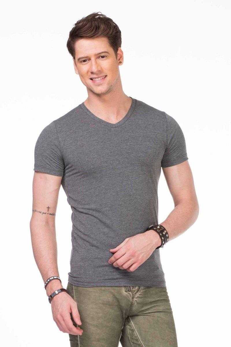 CU106 V Yaka Basic Slim Fit Erkek Tişört Atlet