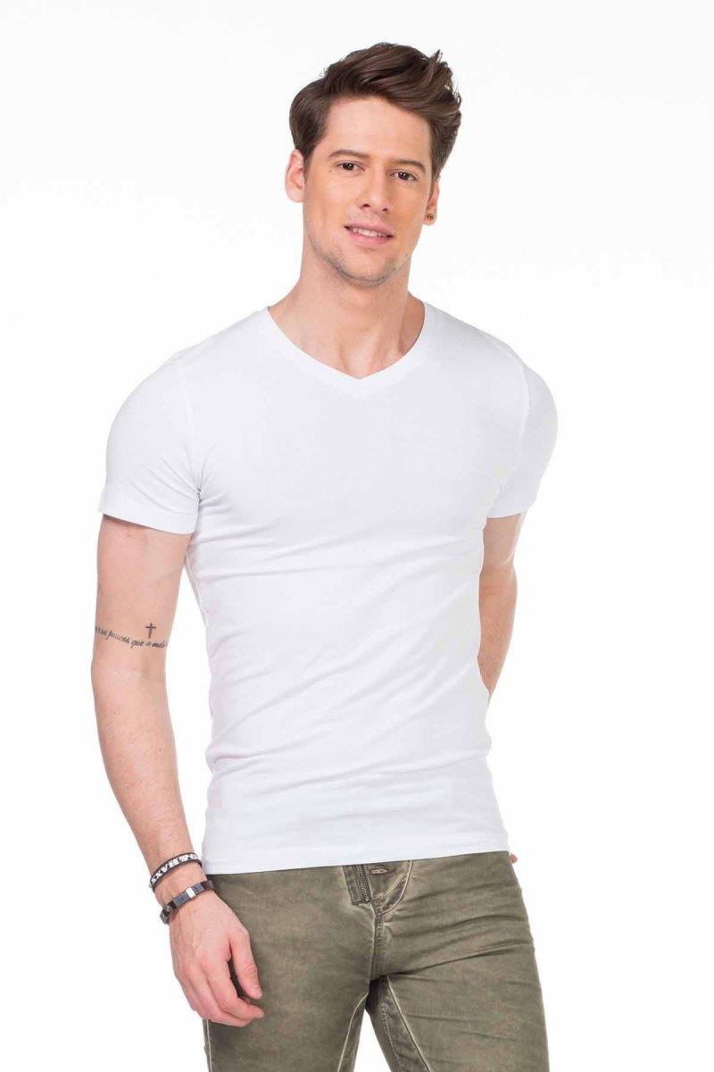 CU106 V Yaka Basic Slim Fit Erkek Tişört Atlet