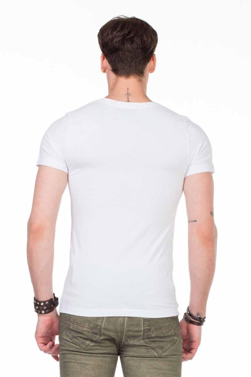 CU106 V Yaka Basic Slim Fit Erkek Tişört Atlet