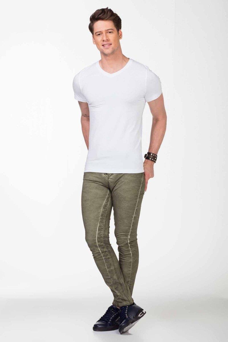 CU106 V Yaka Basic Slim Fit Erkek Tişört Atlet