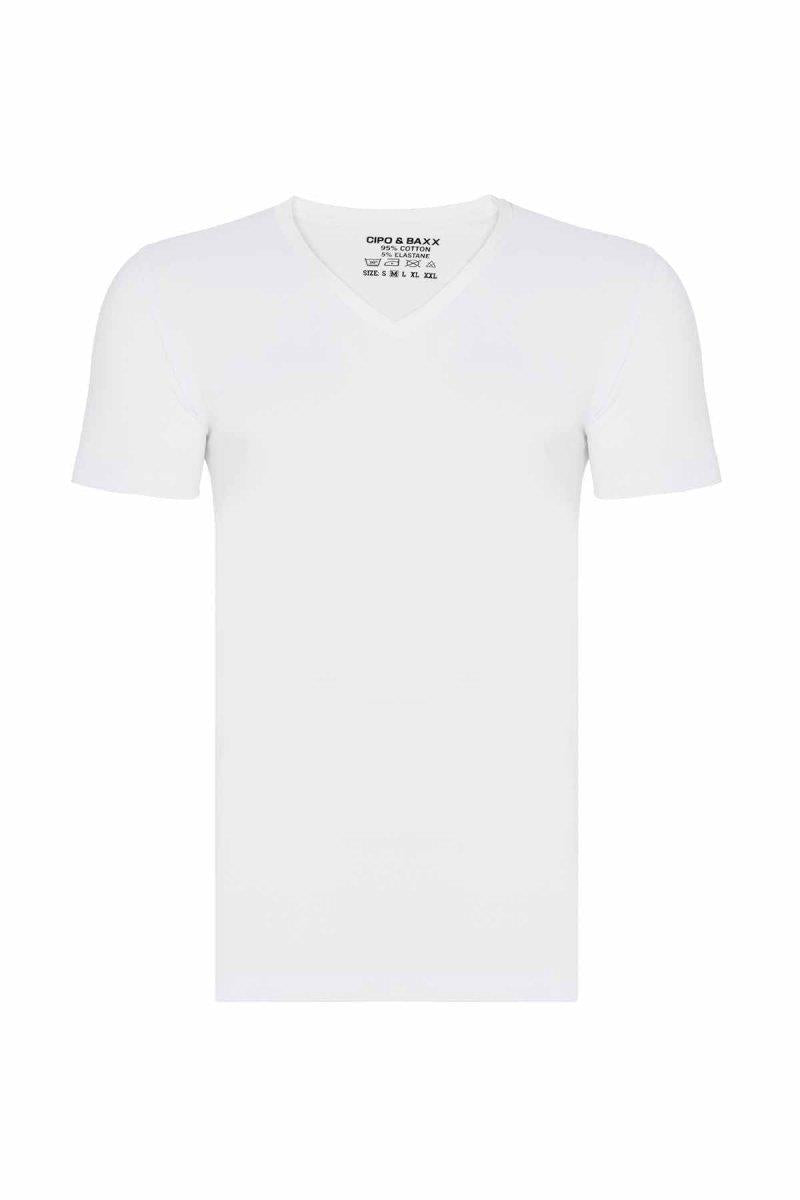 CU106 V Yaka Basic Slim Fit Erkek Tişört Atlet