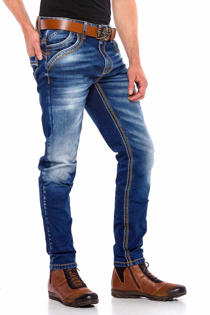 CD530 Dekoratif Dikişli Relax Fit Jean Pantolon