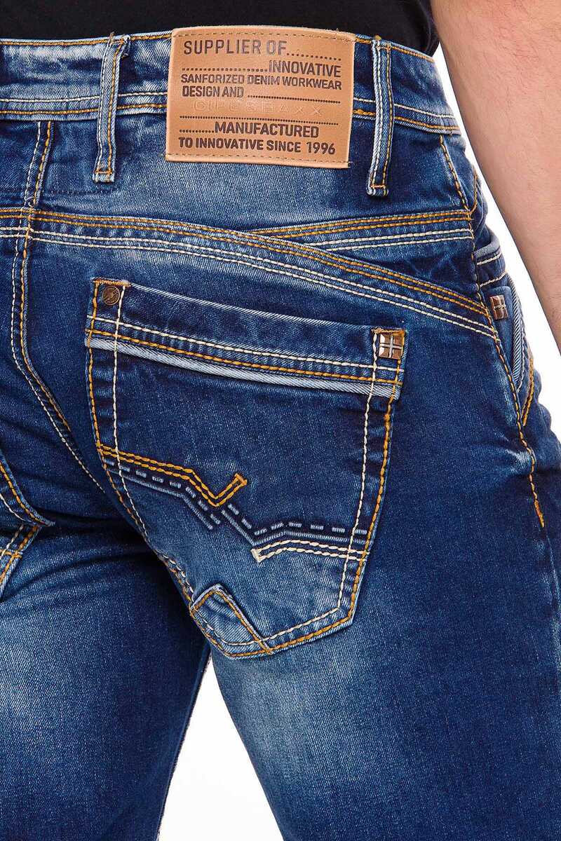 CD530 Dekoratif Dikişli Relax Fit Jean Pantolon