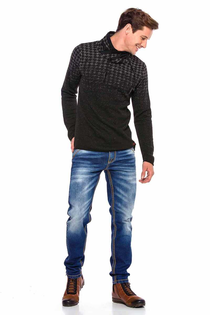 CD530 Dekoratif Dikişli Relax Fit Jean Pantolon