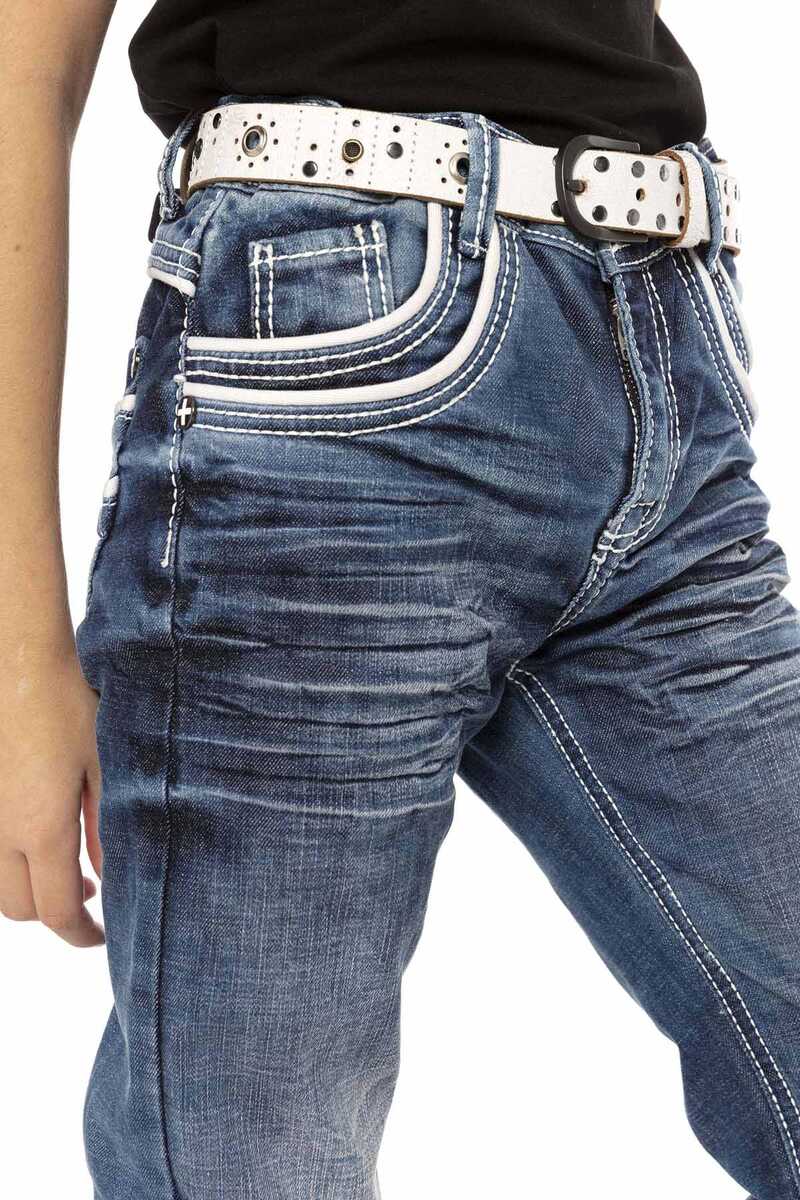 CDK102 Çift Cep Detaylı Erkek Çocuk Kot Pantolon