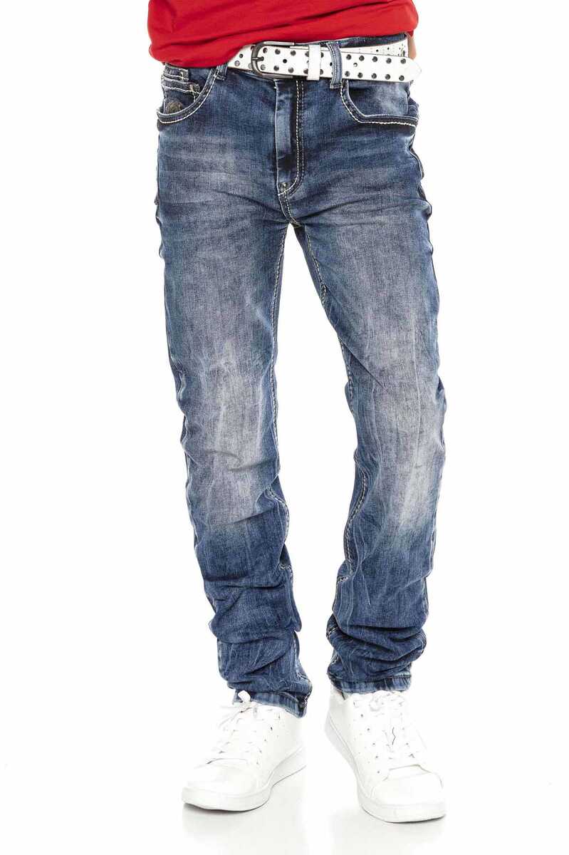 CDK104 Nakışlı Basic Erkek Jeans