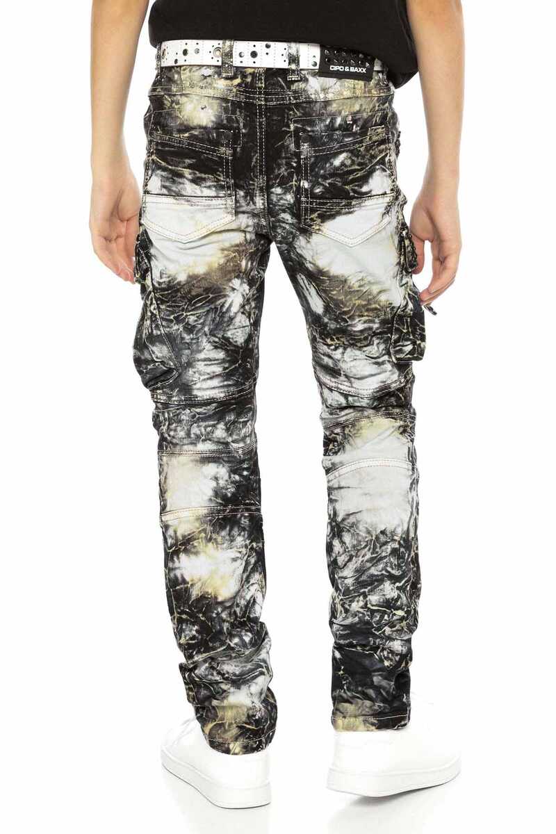 CDK105 Batic Yıkama Kargo Cep Erkek Çocuk Pantolon