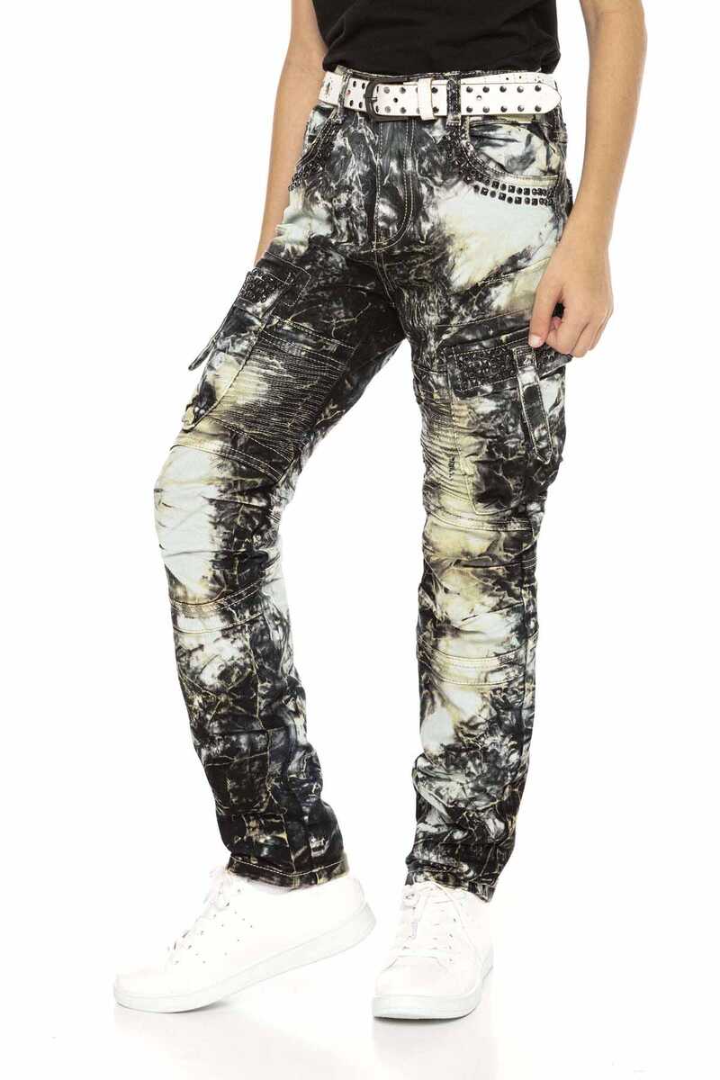 CDK105 Batic Yıkama Kargo Cep Erkek Çocuk Pantolon