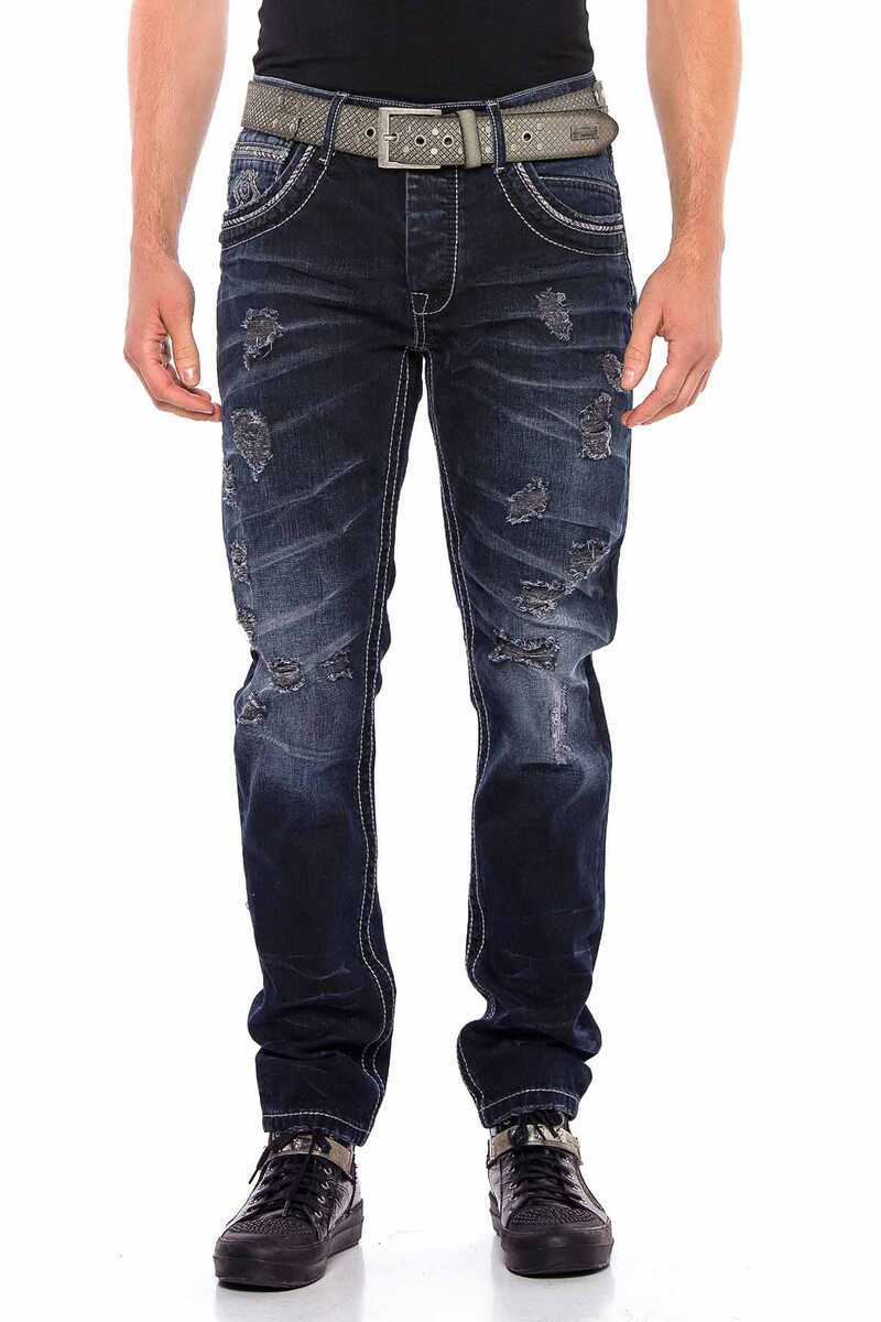 CD539 Basic Eskitme Yırtıklı Erkek Jean Pantolon