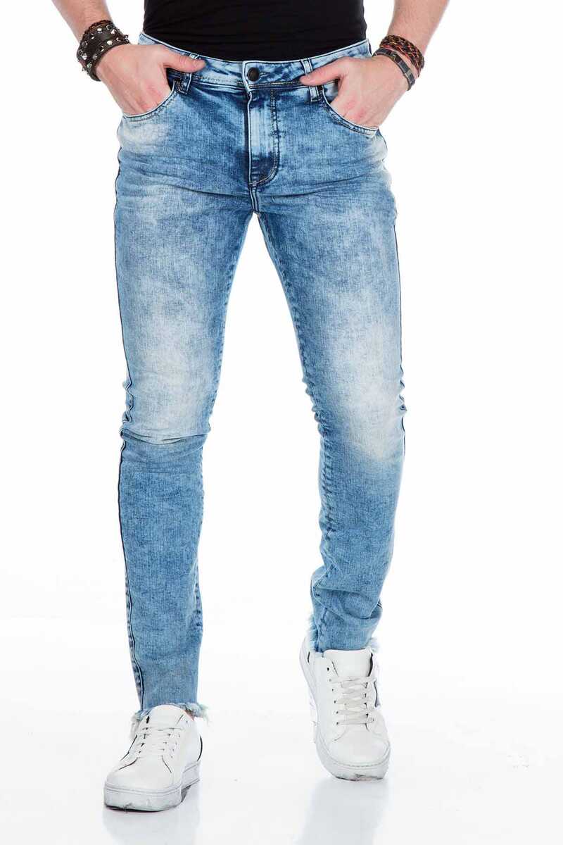 CD445 Eskitilmiş Denim Slim Fit Jean Pantolon
