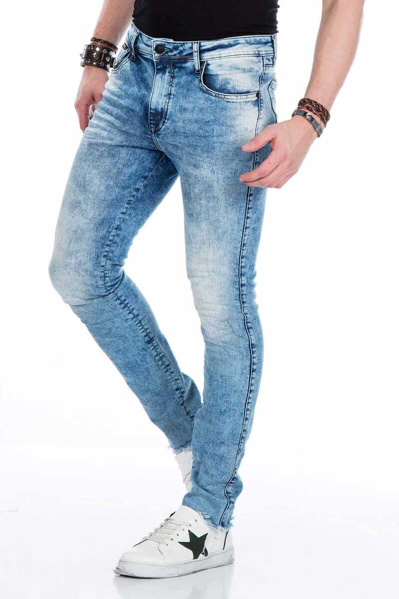 CD445 Eskitilmiş Denim Slim Fit Jean Pantolon
